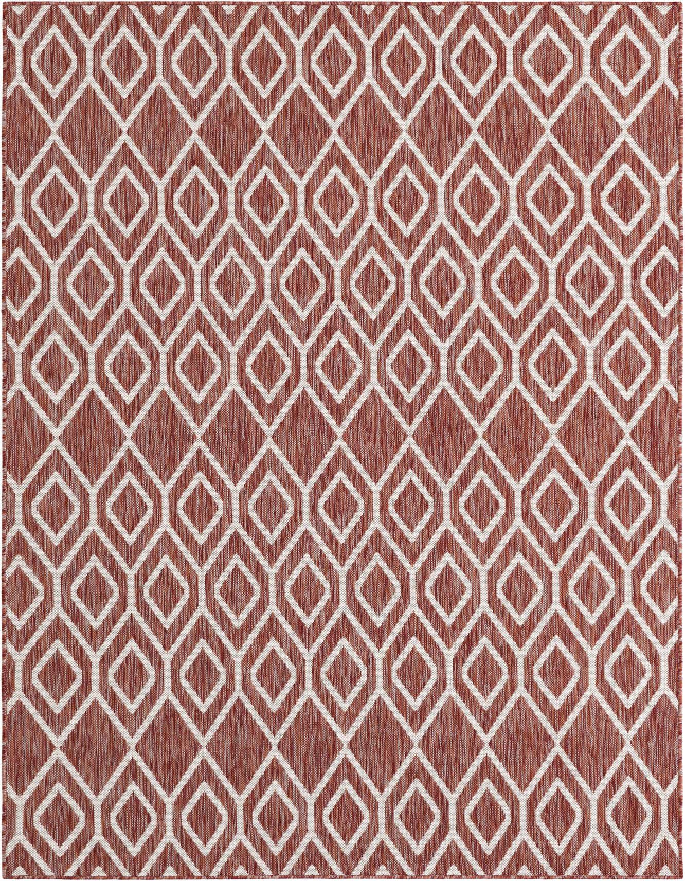 Primary image  Custom Rust Red  Washable Jill Zarin Indoor / Outdoor Rug