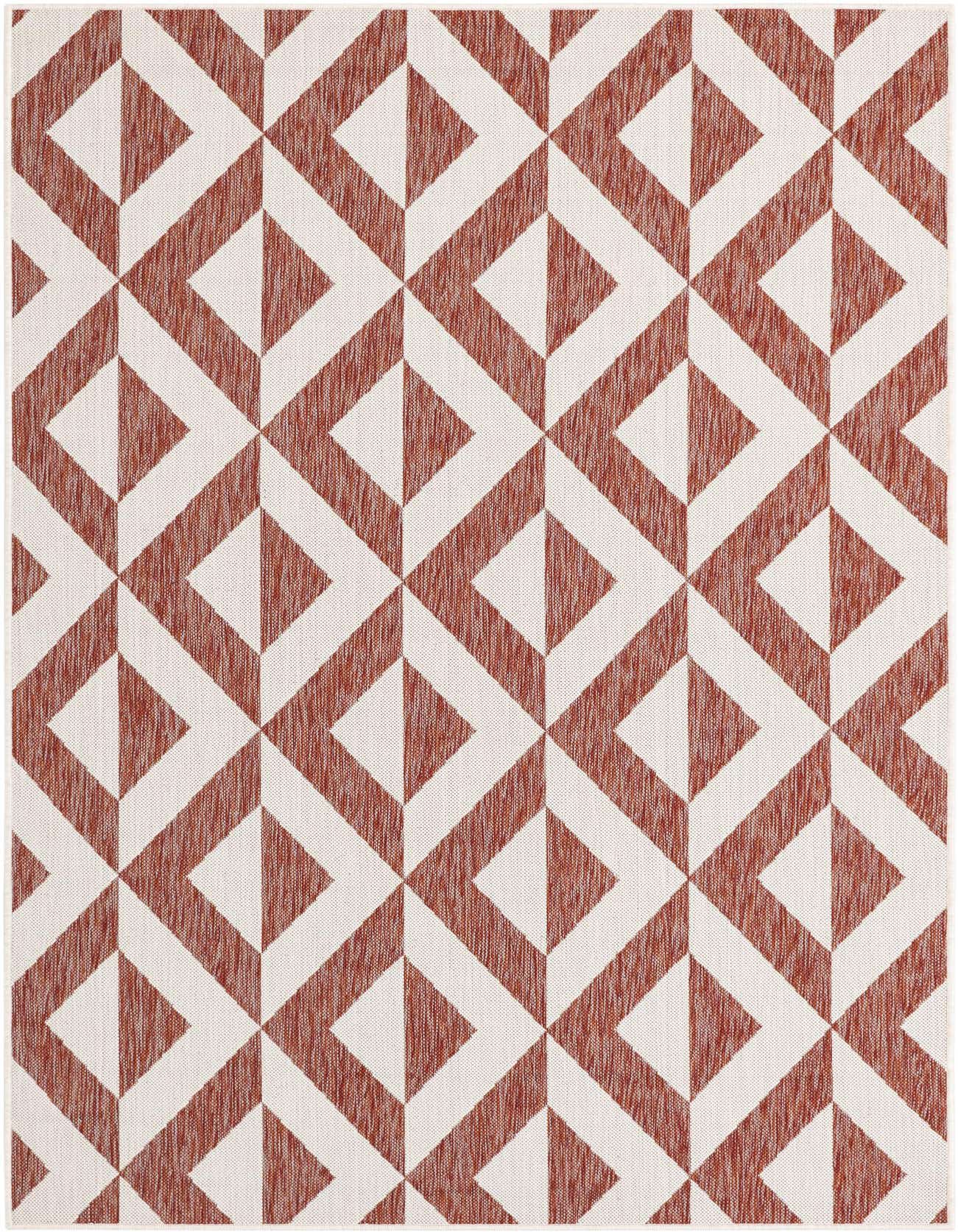 Primary image  Custom Rust Red  Washable Jill Zarin Indoor / Outdoor Rug