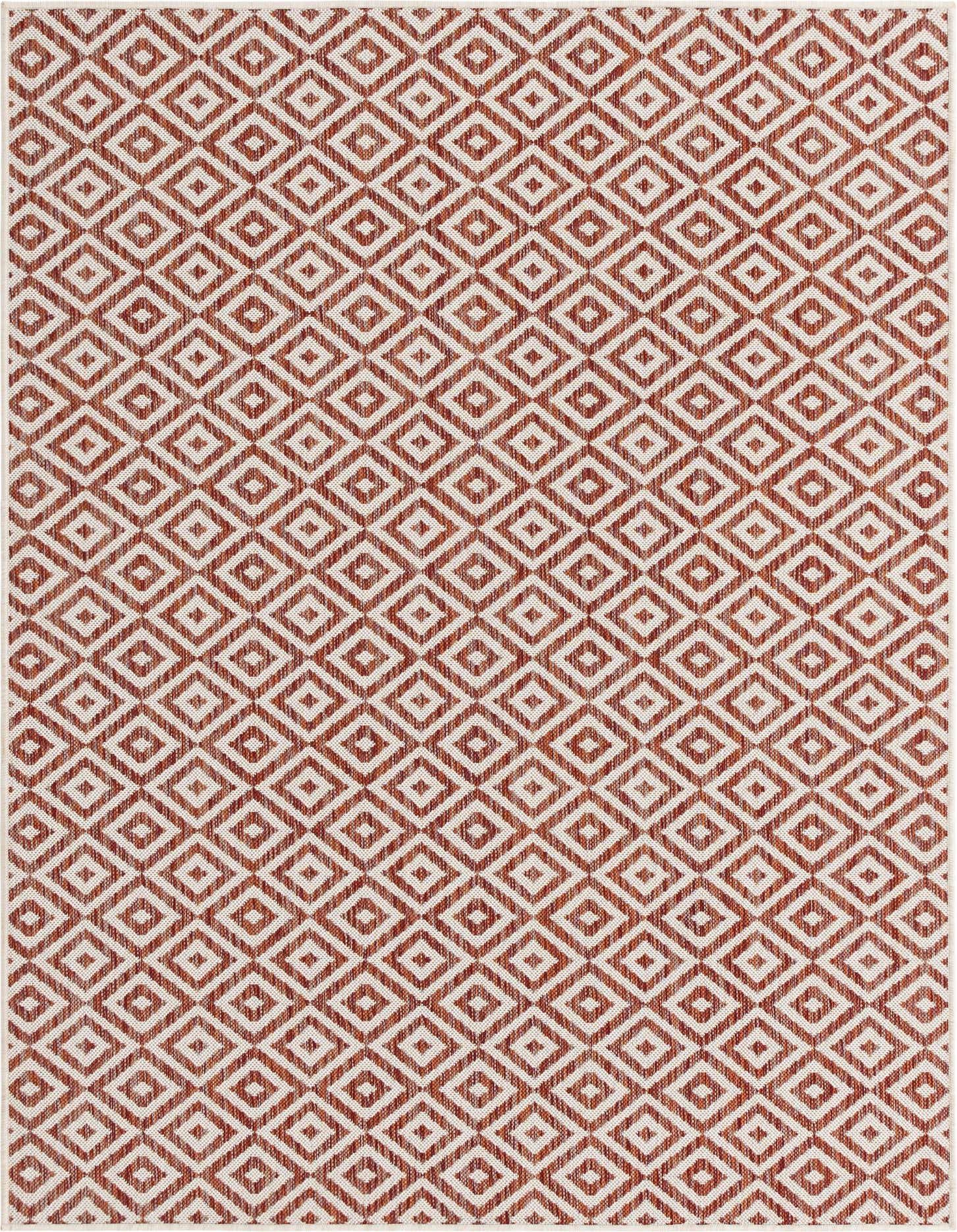 Primary image  Custom Rust Red  Washable Jill Zarin Indoor / Outdoor Rug