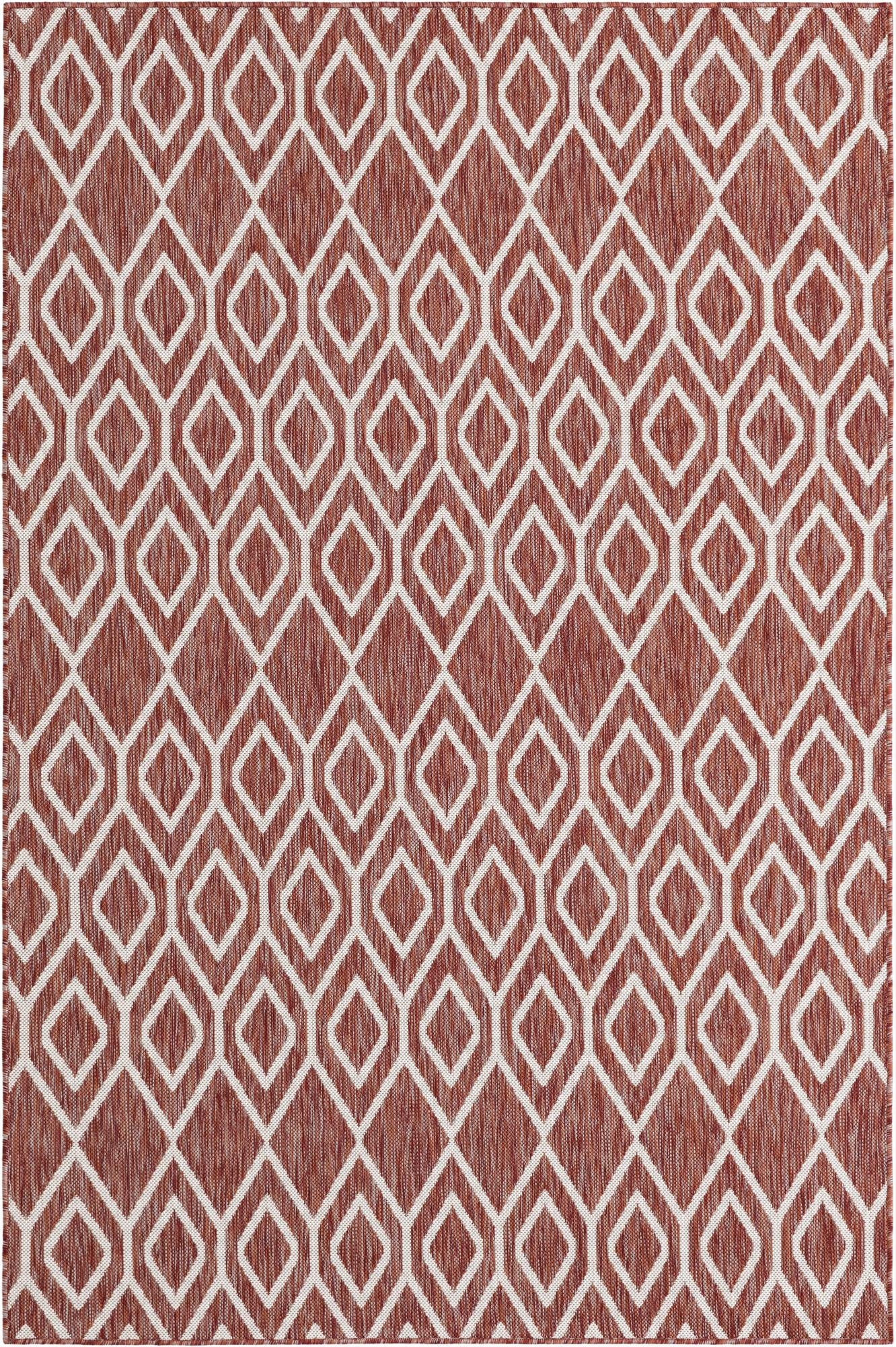  Custom Rust Red  Washable Jill Zarin Indoor / Outdoor Rug