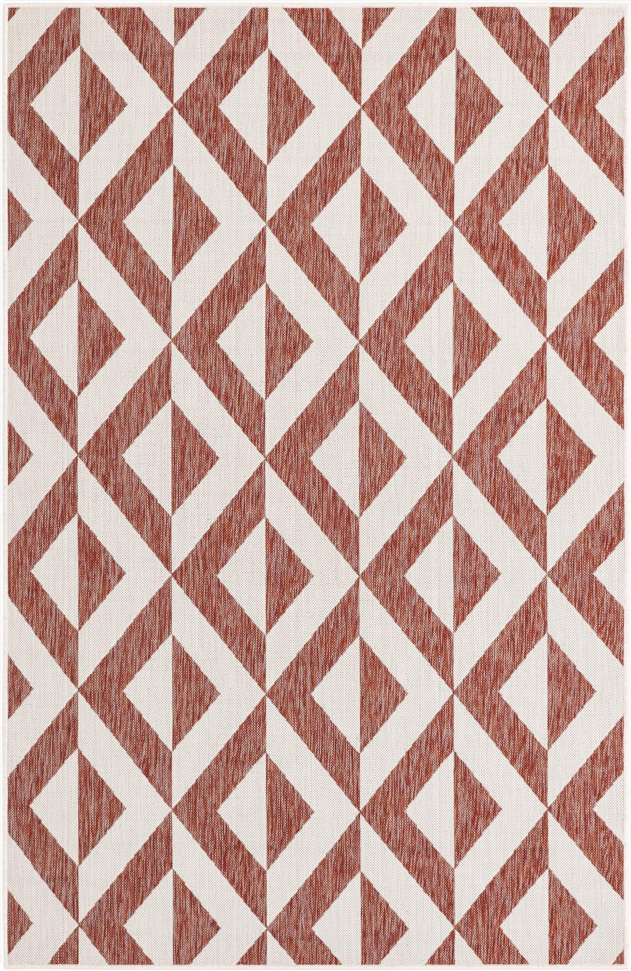  Custom Rust Red  Washable Jill Zarin Indoor / Outdoor Rug
