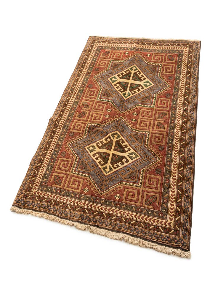 Detail image of  5' x 6' 4  Hand Knotted Kars Wool Rug