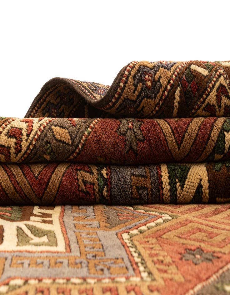 Detail image of  5' x 6' 4  Hand Knotted Kars Wool Rug