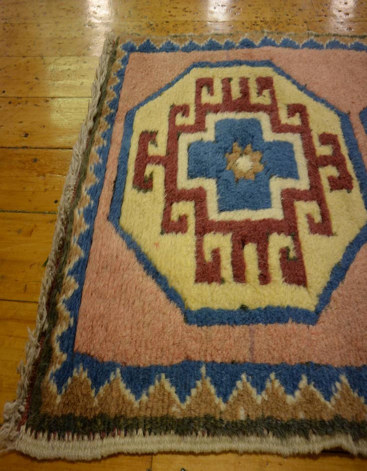 Detail image of  1' 8 x 3'  Hand Knotted Kars Wool Rug