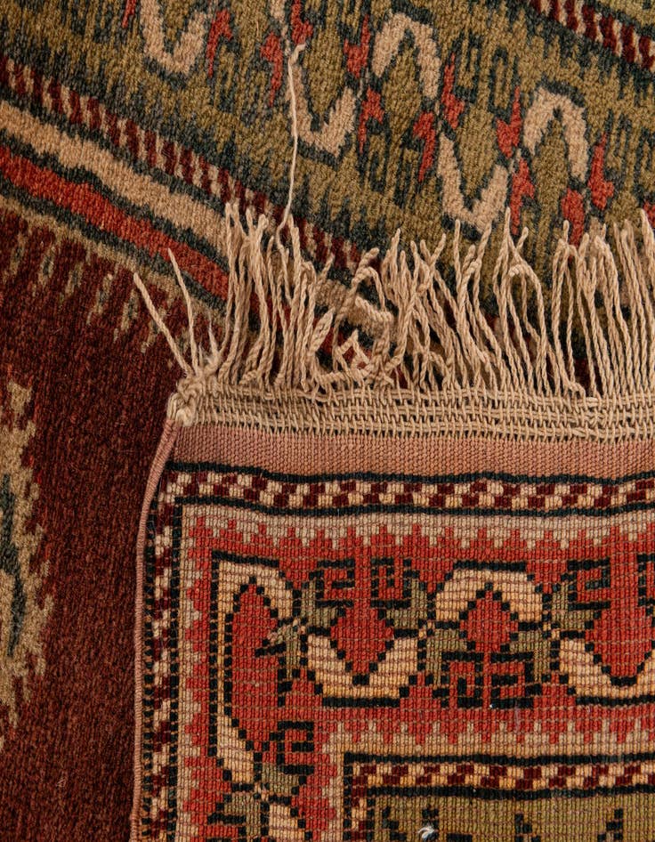 Detail image of  4' x 7' 4  Hand Knotted Kars Wool Rug