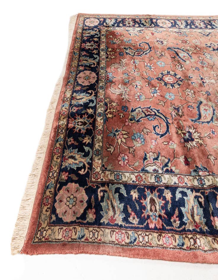 Detail image of  8' 1 x 11' 7  Hand Knotted Kashan Wool Rug