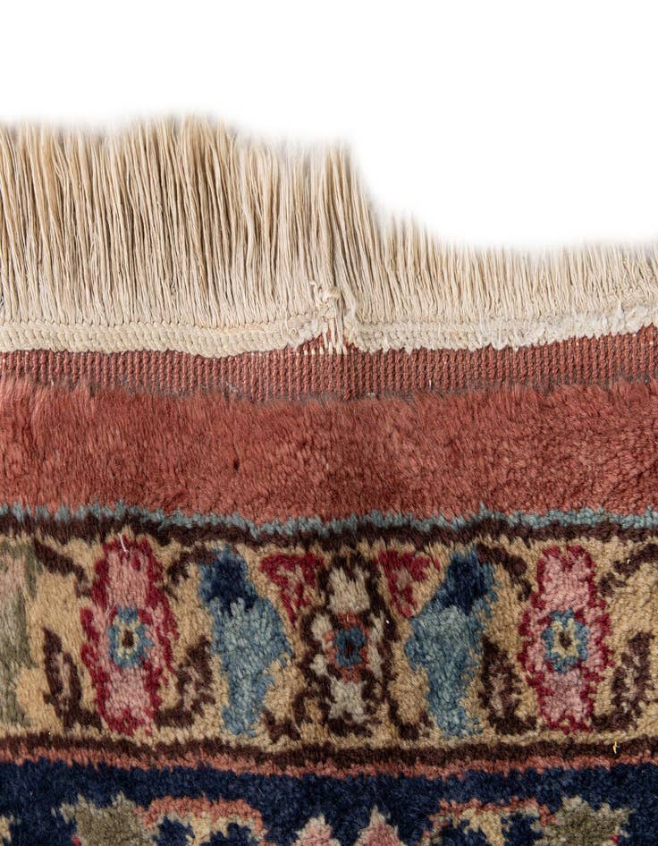 Detail image of  8' 1 x 11' 7  Hand Knotted Kashan Wool Rug