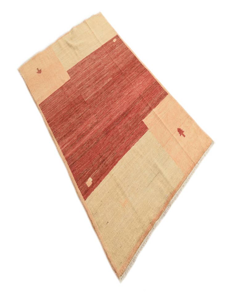 Detail image of  3' 9 x 5' 9  Hand Knotted Kashkuli Gabbeh Wool Rug