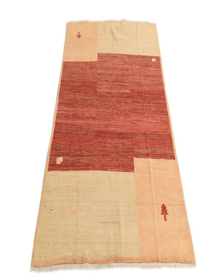 Detail image of  3' 9 x 5' 9  Hand Knotted Kashkuli Gabbeh Wool Rug