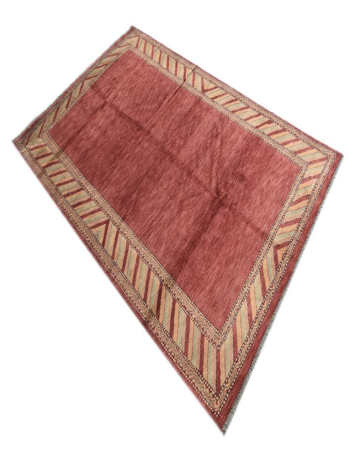 Detail image of  4' 2 x 6' 7  Hand Knotted Kashkuli Gabbeh Oriental Wool Rug