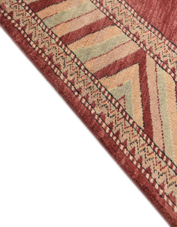 Detail image of  4' 2 x 6' 7  Hand Knotted Kashkuli Gabbeh Oriental Wool Rug