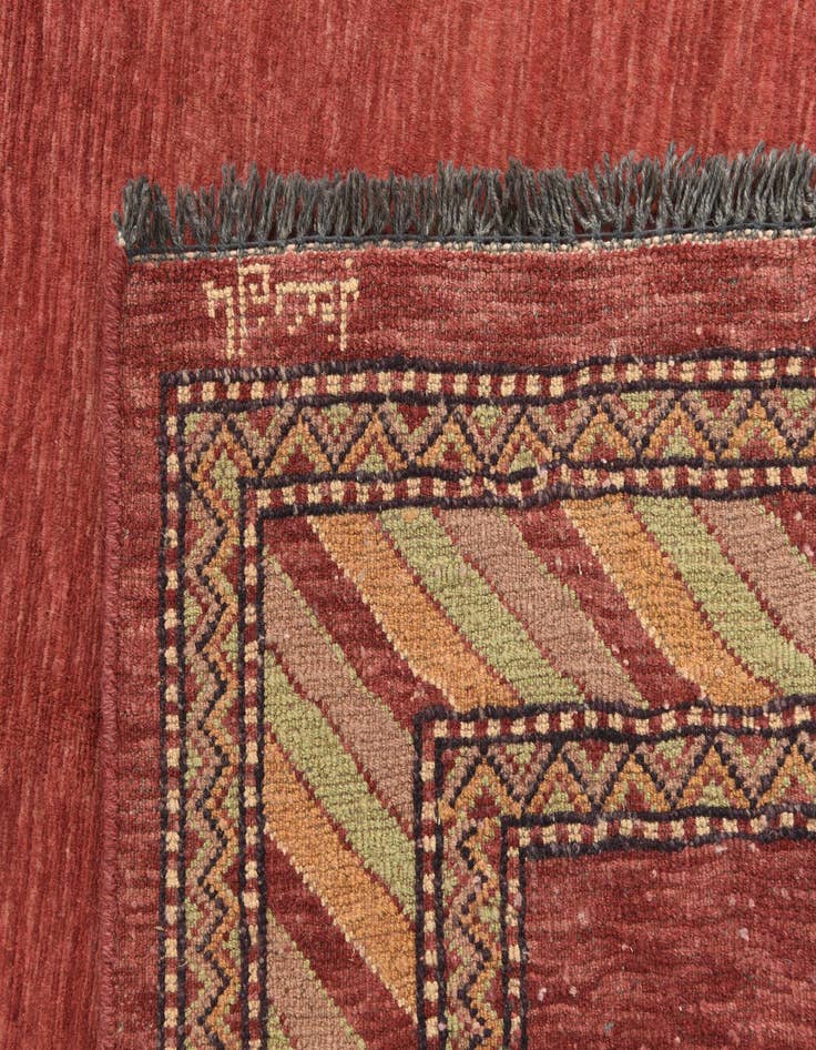 Detail image of  3' 3 x 5' 4  Hand Knotted Kashkuli Gabbeh Oriental Wool Rug