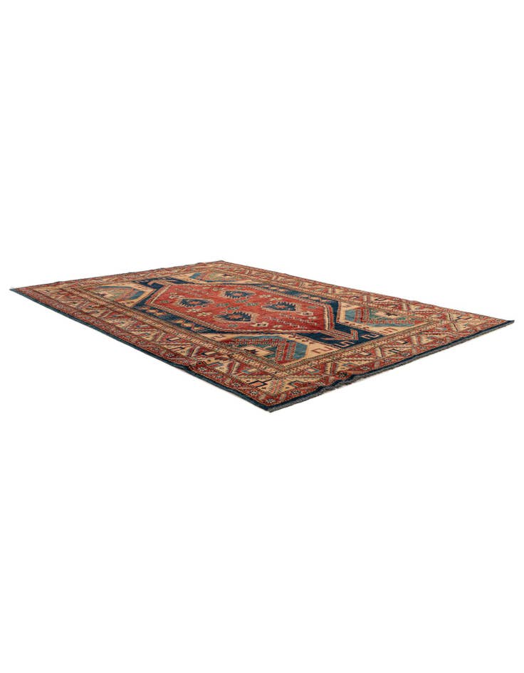 Detail image of  5' 8 x 8' 3  Hand Knotted Kazak Oriental Wool Rug