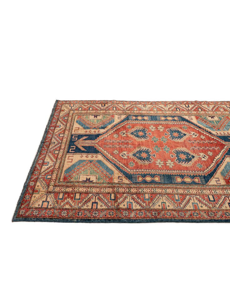 Detail image of  5' 8 x 8' 3  Hand Knotted Kazak Oriental Wool Rug