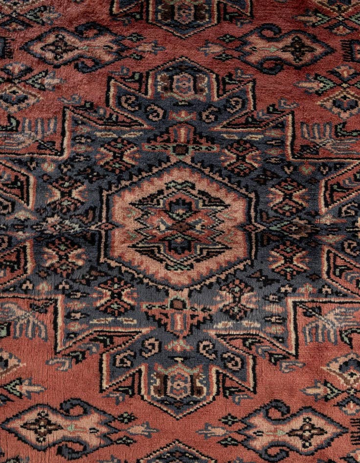 Detail image of  4' 2 x 6' 1  Hand Knotted Kazak Oriental Wool Rug