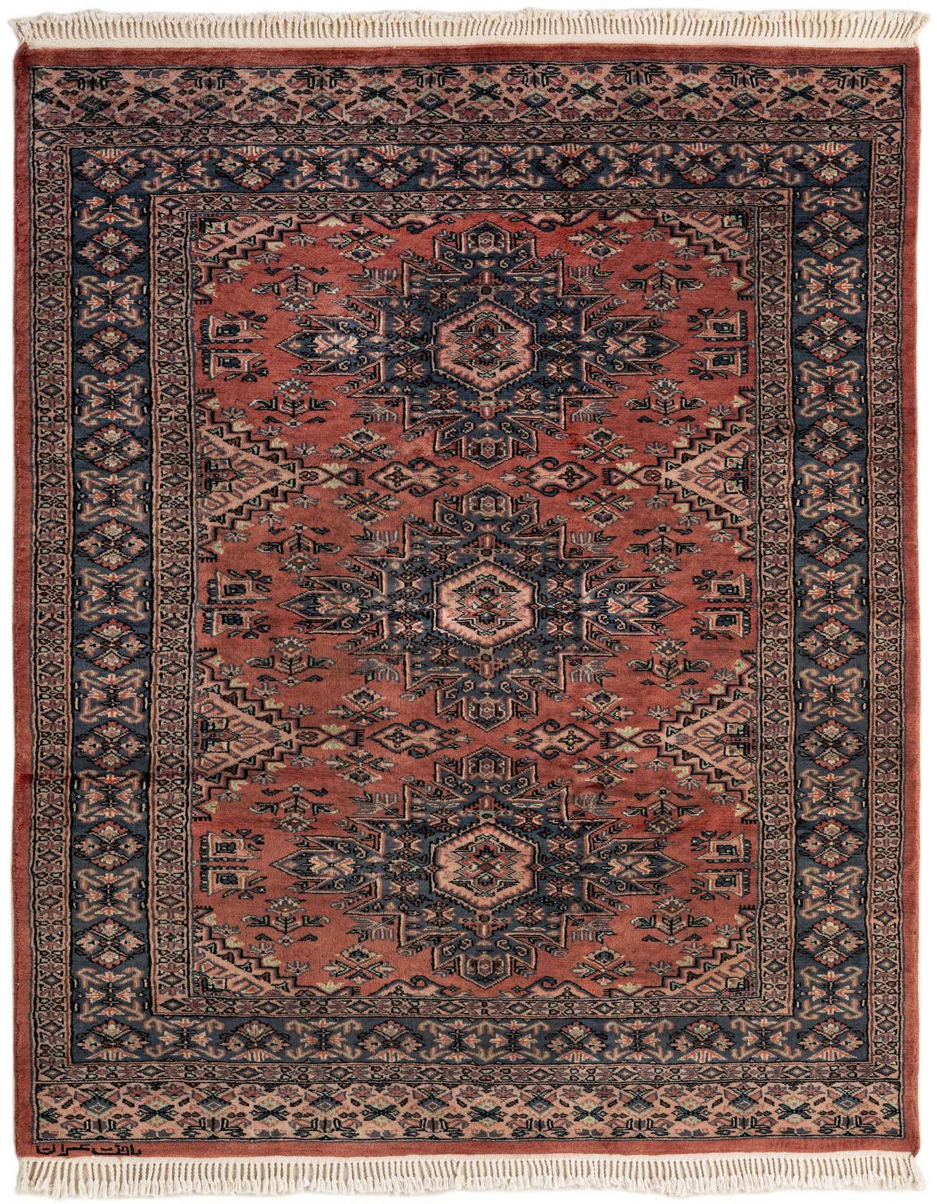 Primary image  4' 2 x 6' 1  Hand Knotted Kazak Oriental Wool Rug