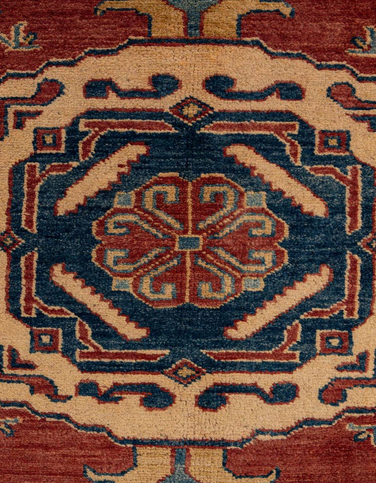 Detail image of  7' 2 x 10' 6  Hand Knotted Kazak Wool Rug