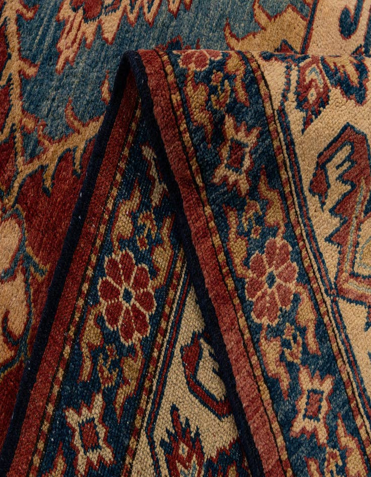 Detail image of  7' 2 x 10' 6  Hand Knotted Kazak Wool Rug