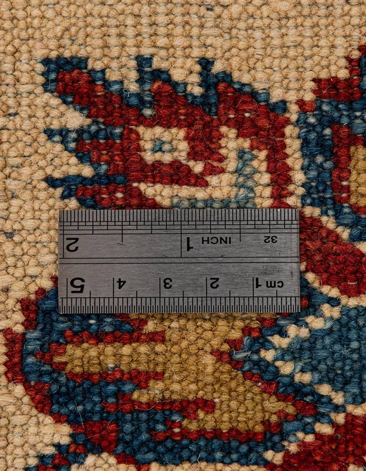 Detail image of  7' x 10' 7  Hand Knotted Kazak Wool Rug