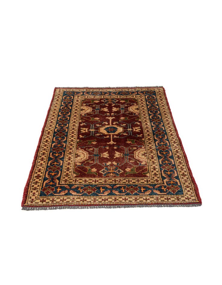 Detail image of  3' 2 x 4' 3  Hand Knotted Kazak Wool Rug