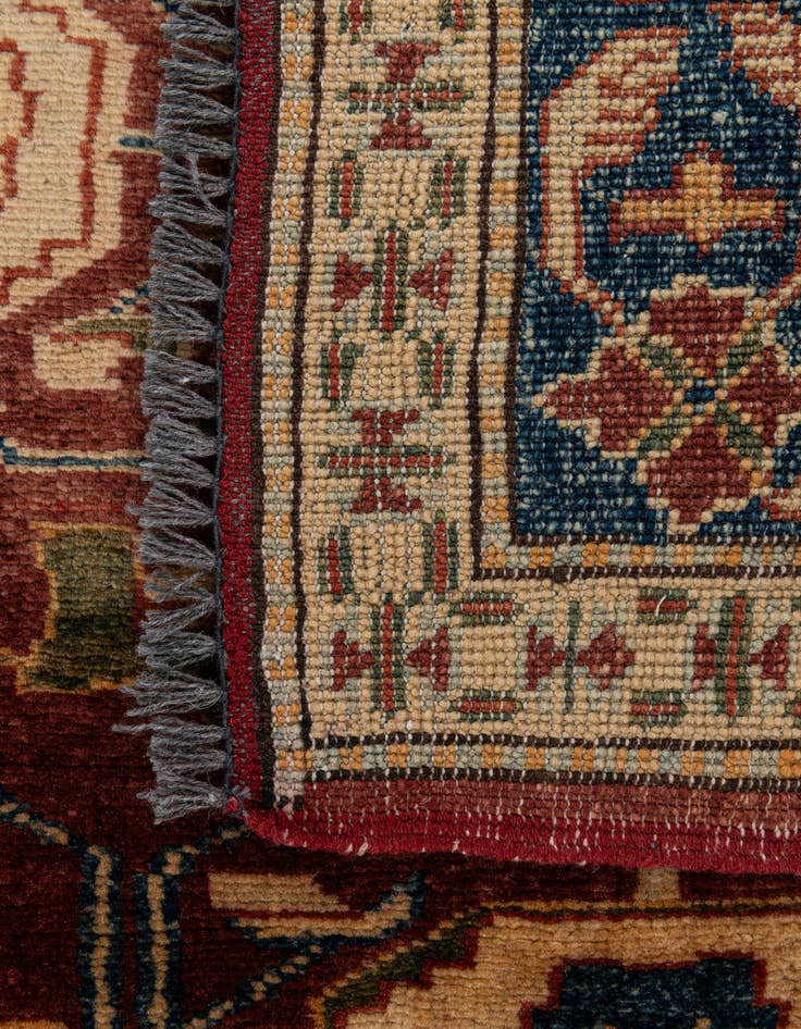 Detail image of  3' 2 x 4' 3  Hand Knotted Kazak Wool Rug