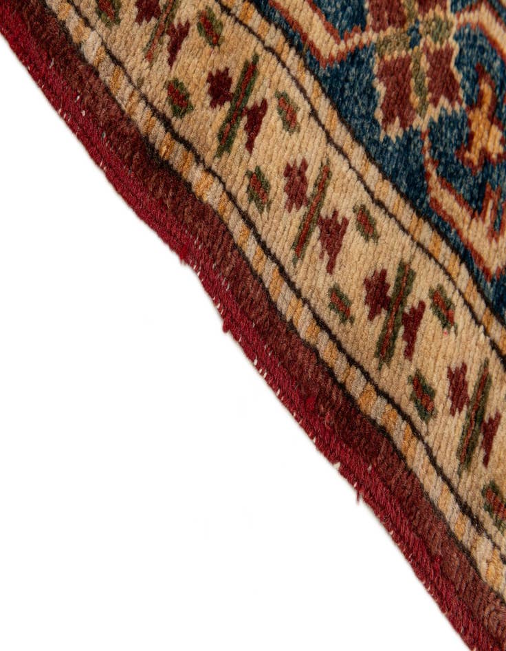Detail image of  3' 2 x 4' 3  Hand Knotted Kazak Wool Rug