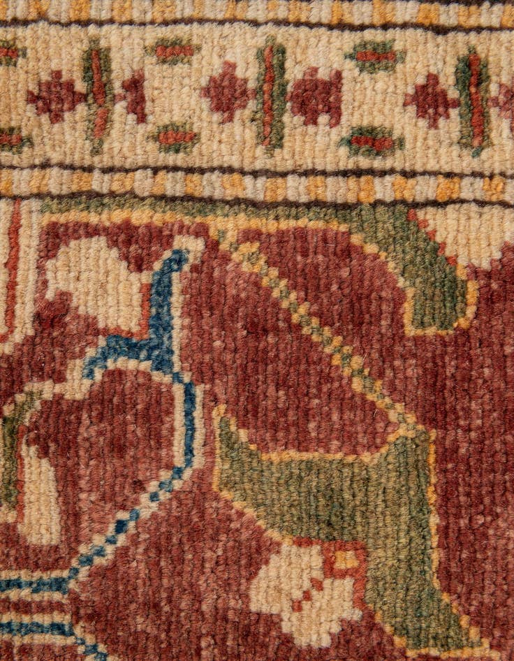 Detail image of  3' 2 x 4' 3  Hand Knotted Kazak Wool Rug