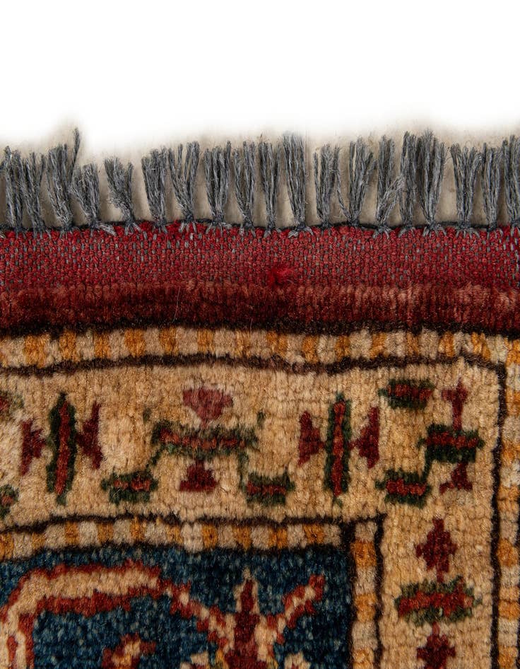 Detail image of  3' 2 x 4' 3  Hand Knotted Kazak Wool Rug
