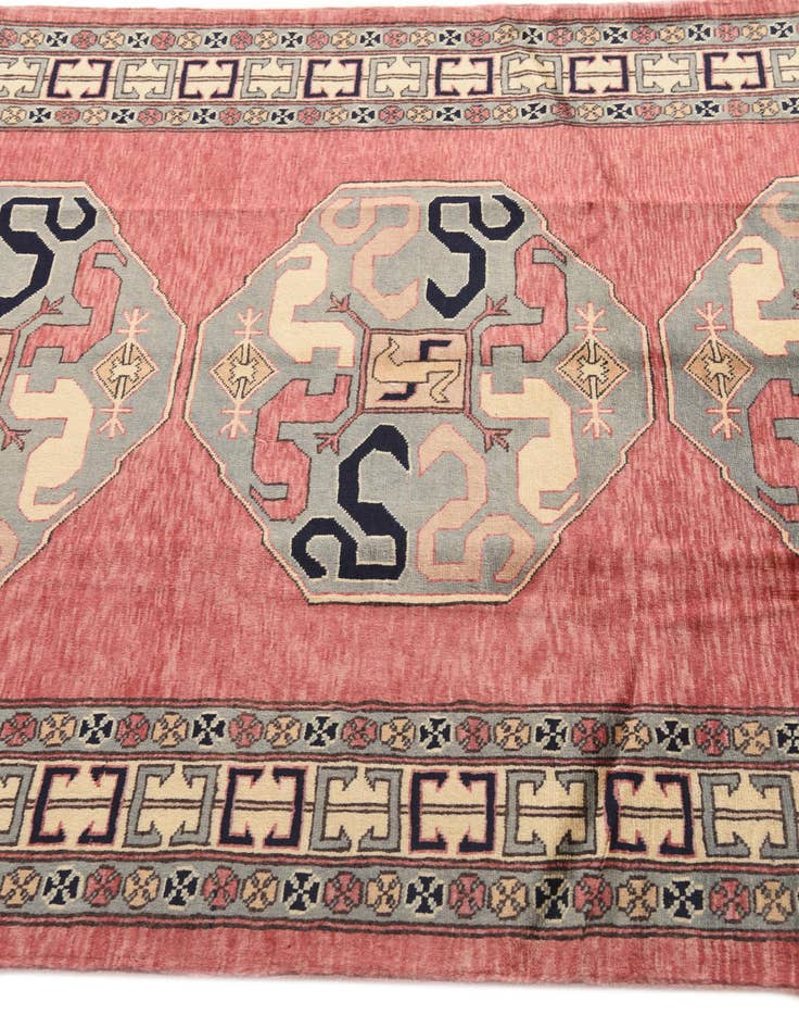 Detail image of  4' 4 x 5' 10  Hand Knotted Kazak Oriental Wool Rug