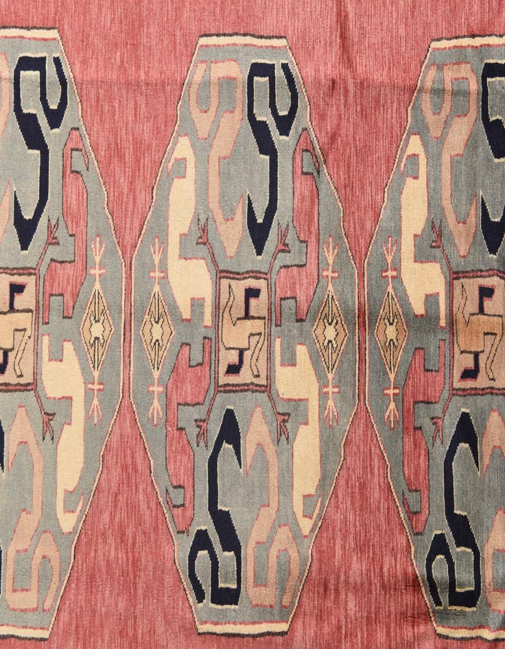 Detail image of  4' 4 x 5' 10  Hand Knotted Kazak Oriental Wool Rug