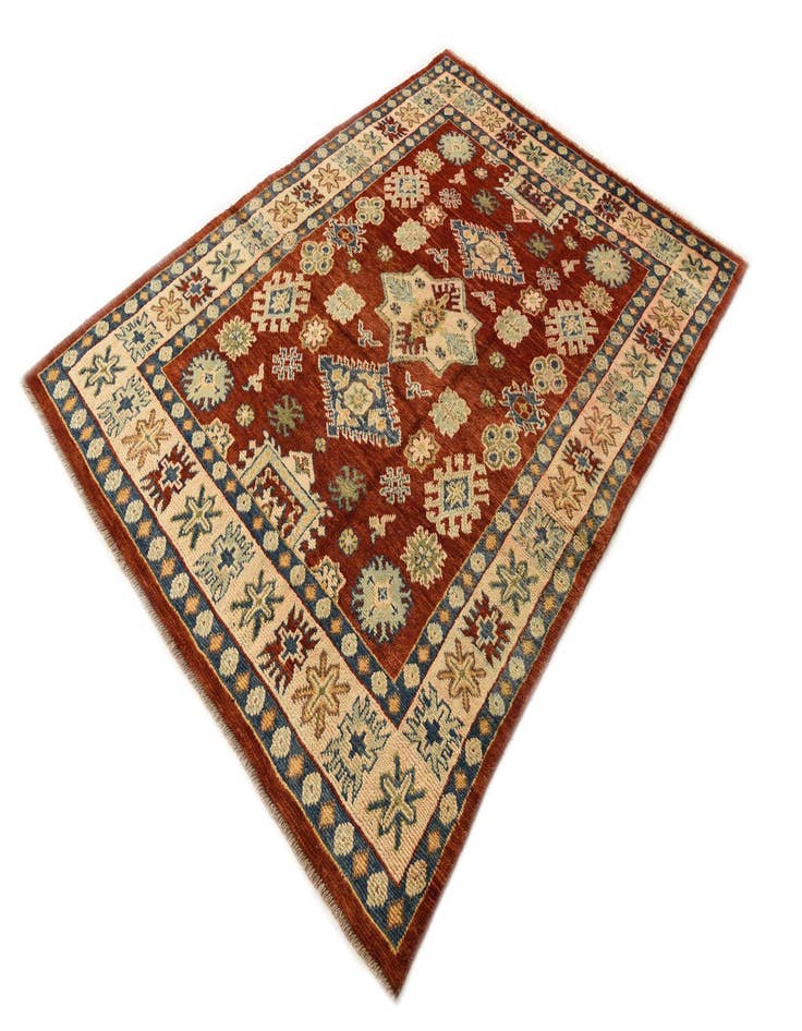 Detail image of  5' 8 x 7' 9  Hand Knotted Kazak Wool Rug