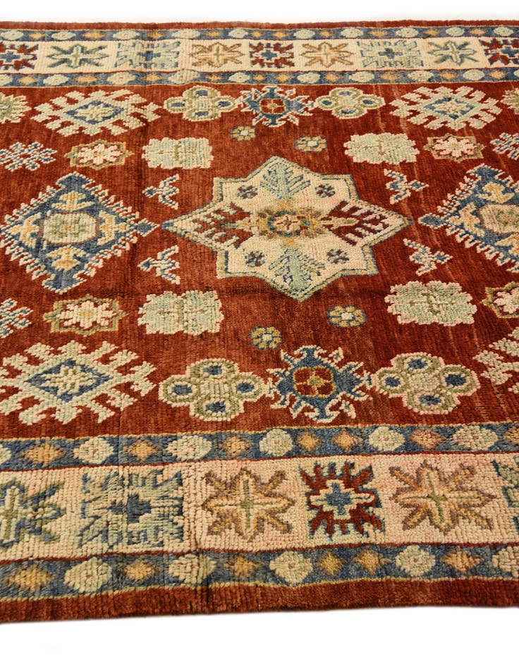 Detail image of  5' 8 x 7' 9  Hand Knotted Kazak Wool Rug