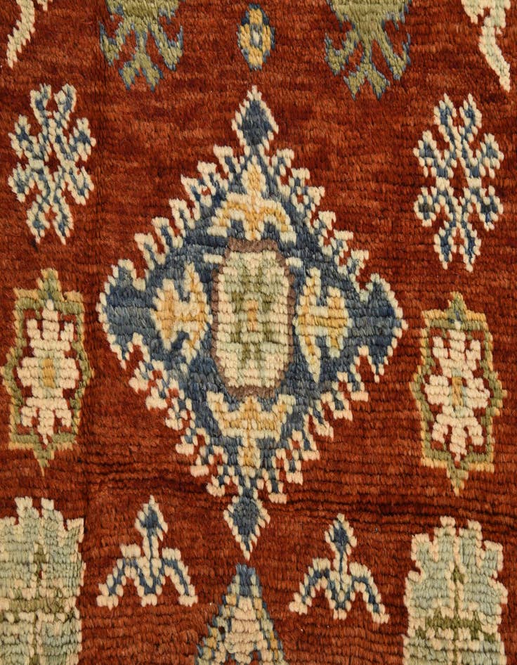 Detail image of  5' 8 x 7' 9  Hand Knotted Kazak Wool Rug