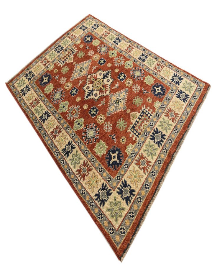 Detail image of  5' 8 x 7' 10  Hand Knotted Kazak Rug