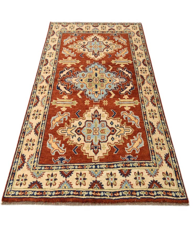 Detail image of  5' 7 x 7' 2  Hand Knotted Kazak Wool Rug