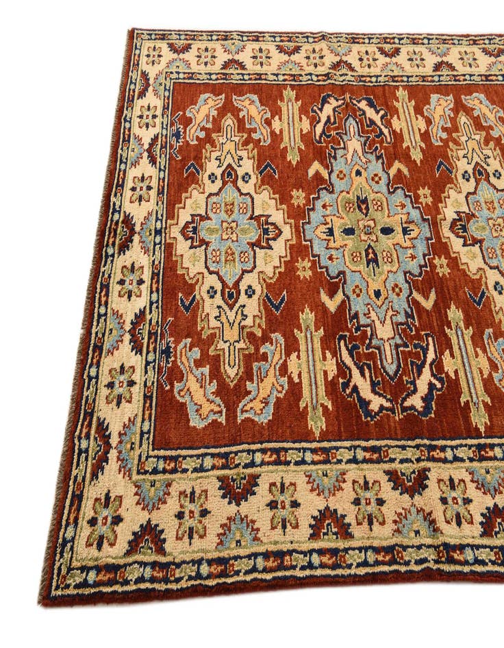 Detail image of  5' 7 x 7' 2  Hand Knotted Kazak Wool Rug