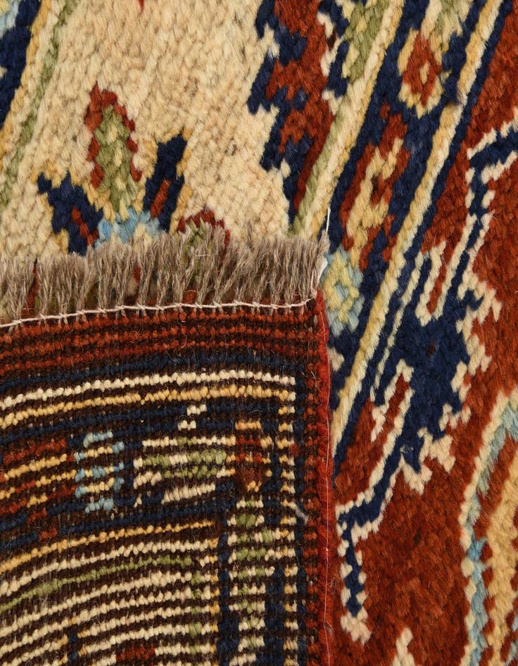 Detail image of  5' 7 x 7' 2  Hand Knotted Kazak Wool Rug