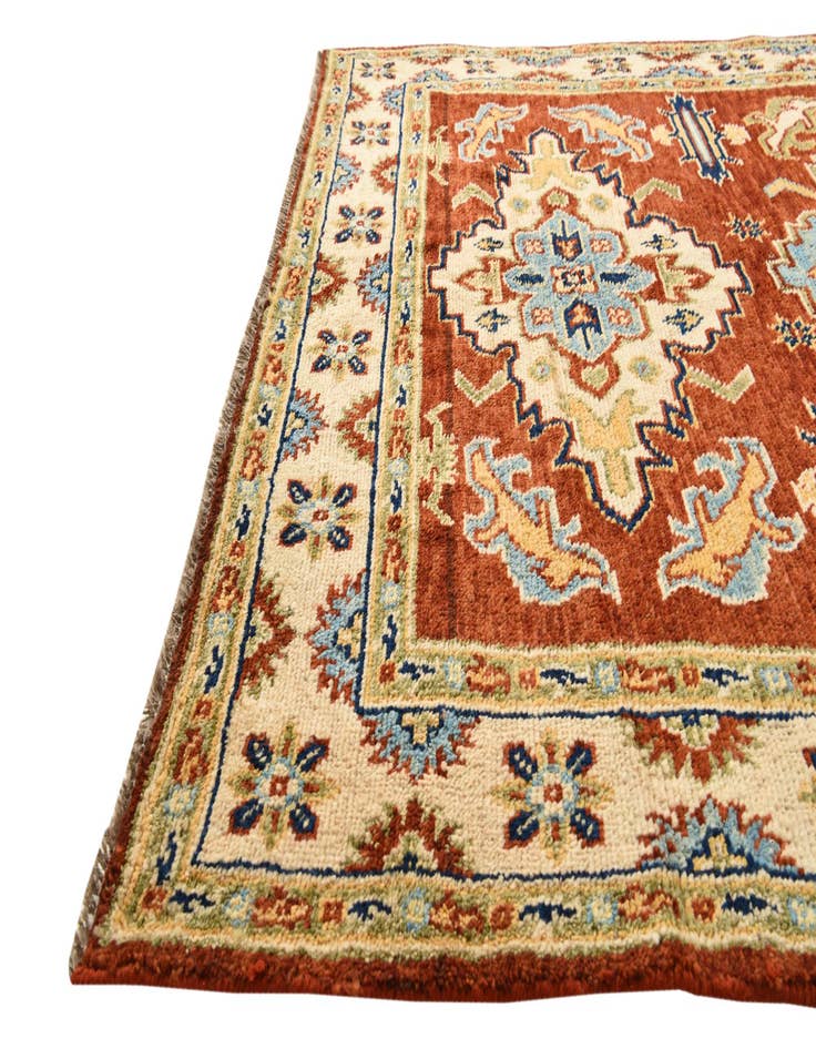 Detail image of  5' 7 x 8'  Hand Knotted Kazak Oriental Rug