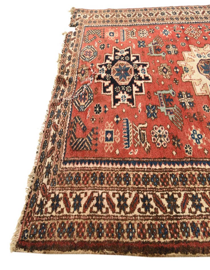 Detail image of  3' 5 x 5' 6  Hand Knotted Kazak Wool Rug