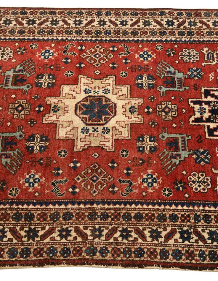 Detail image of  3' 5 x 5' 6  Hand Knotted Kazak Wool Rug