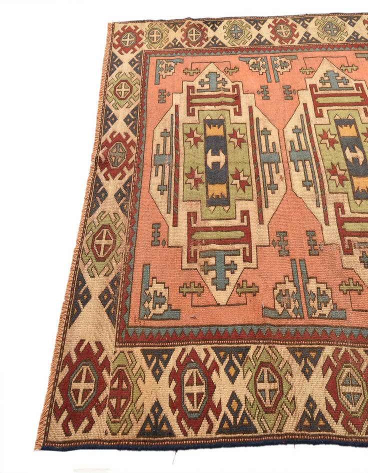 Detail image of  5' 9 x 9'  Hand Knotted Kazak Wool Rug