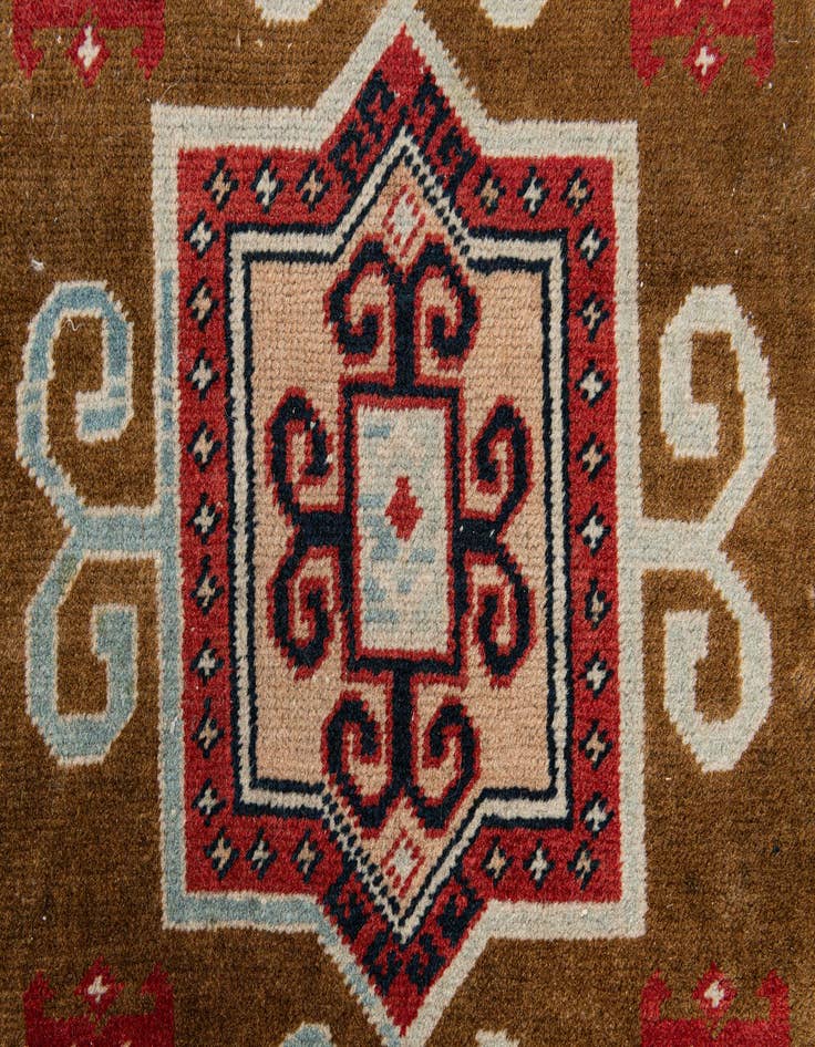 Detail image of  3' 2 x 4' 6  Hand Knotted Kazak Wool Rug