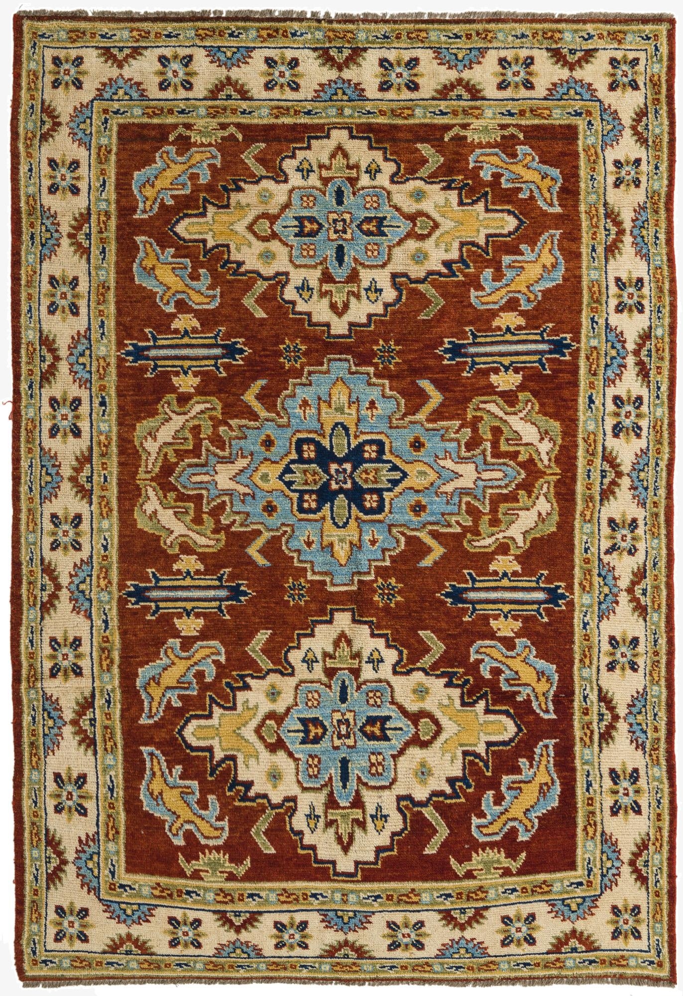  5' 7 x 8'  Hand Knotted Kazak Oriental Rug