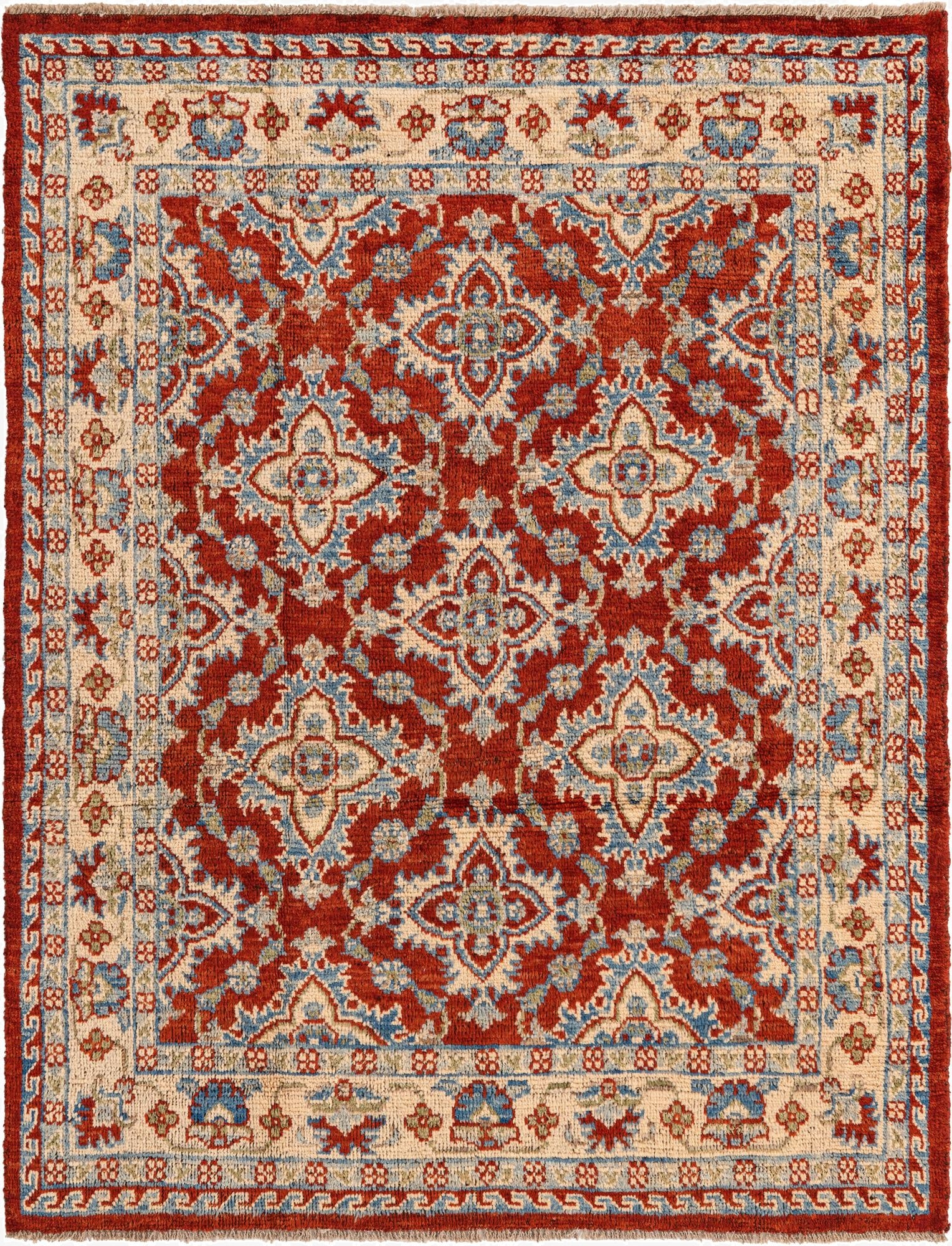  5' 2 x 6' 7  Hand Knotted Kazak Wool Rug