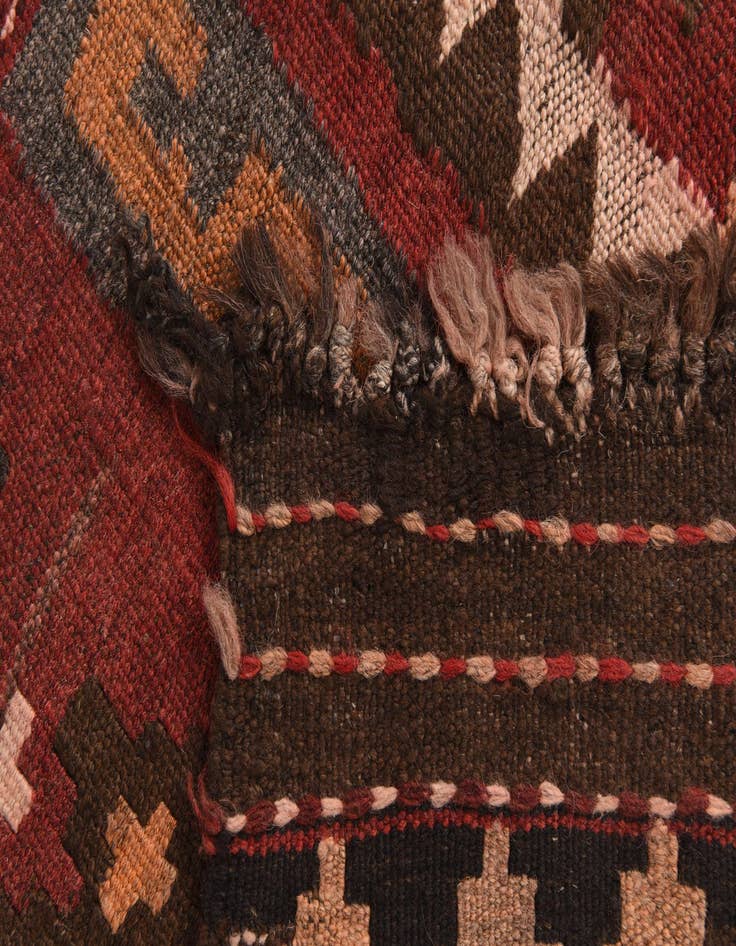 Detail image of  6' 9 x 12'  Hand Woven Kilim Fars Wool Rug