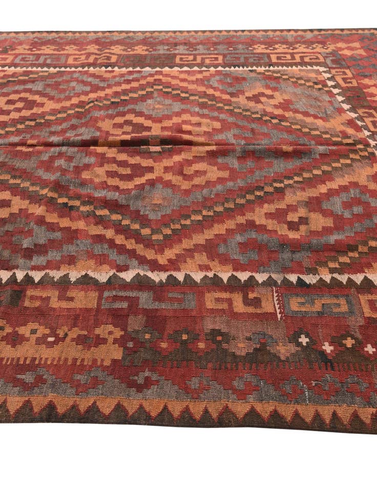 Detail image of  6' 9 x 12'  Hand Woven Kilim Fars Wool Rug
