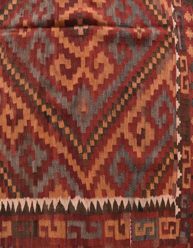 Detail image of  6' 9 x 12'  Hand Woven Kilim Fars Wool Rug