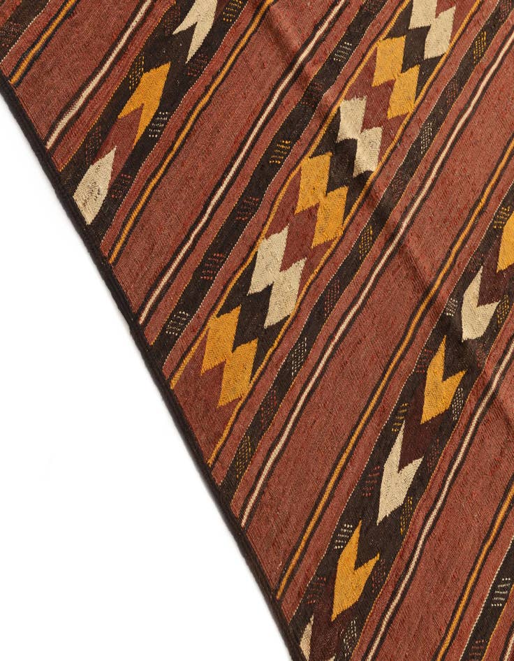 Detail image of  5' 8 x 9'  Hand Woven Kilim Fars Wool Rug