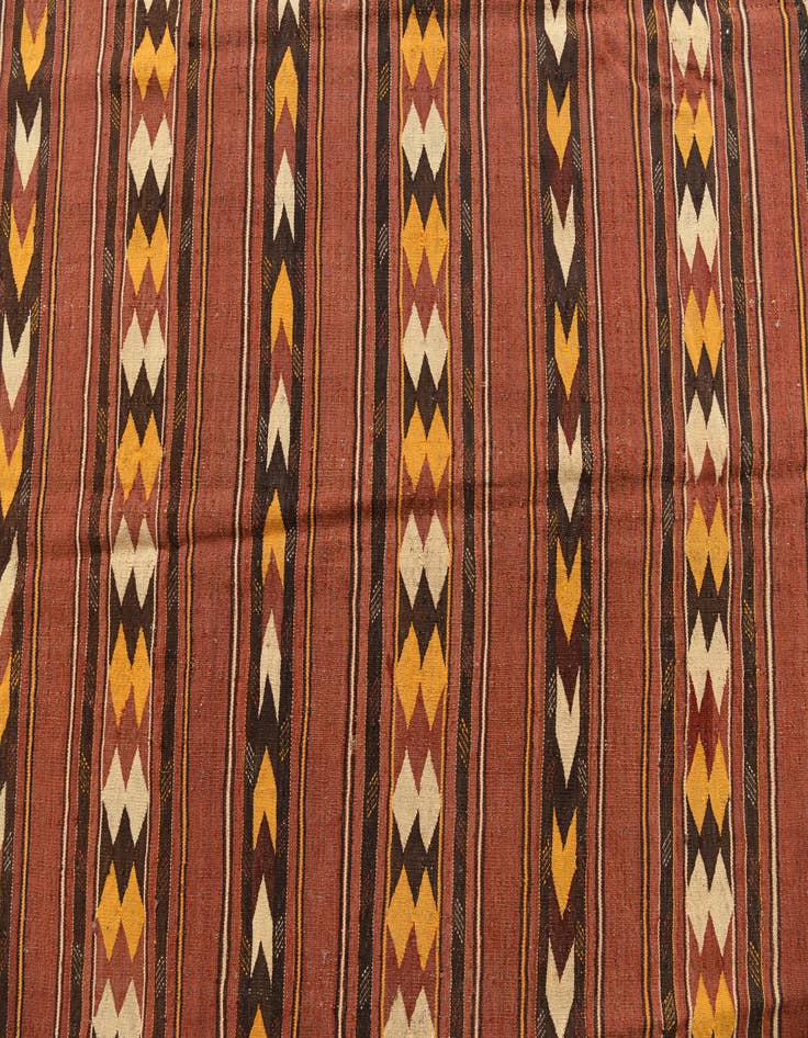 Detail image of  5' 8 x 9'  Hand Woven Kilim Fars Wool Rug