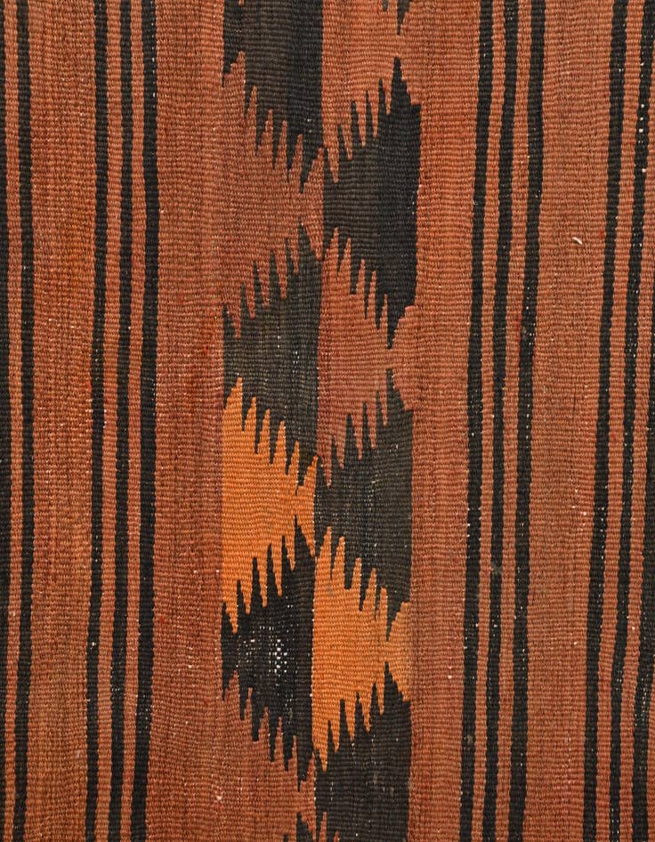 Detail image of  4' 5 x 8' 5  Hand Woven Kilim Fars Wool Rug